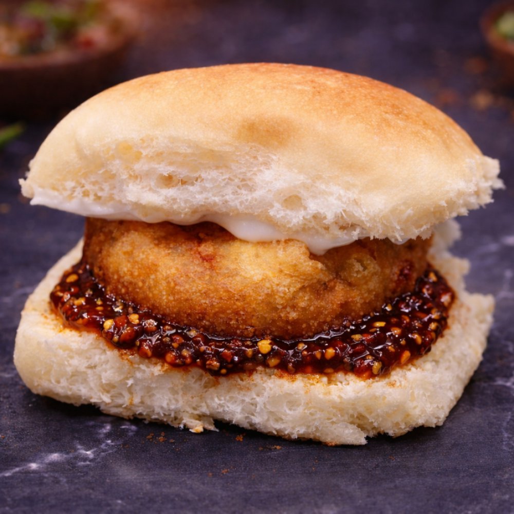 Korean Vada Pav with Cheese