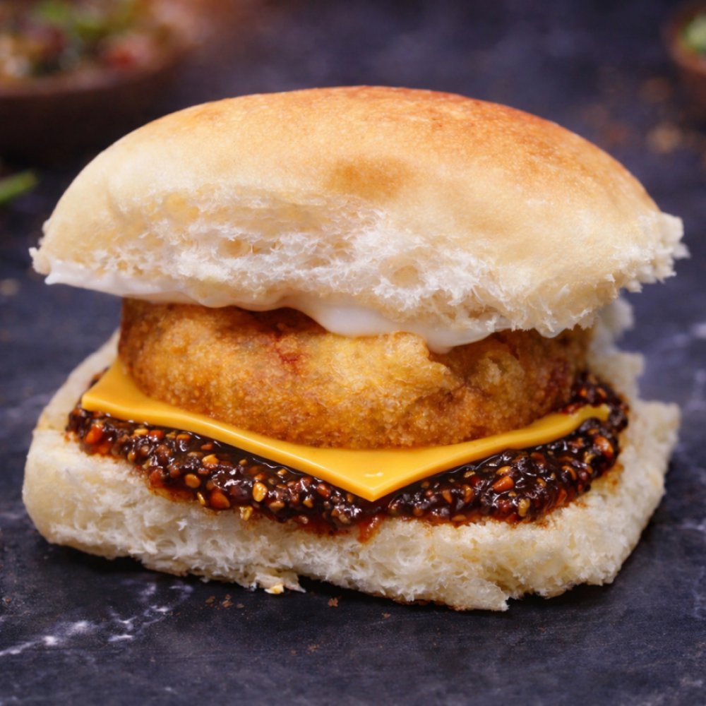 Korean Vada Pav with Cheese