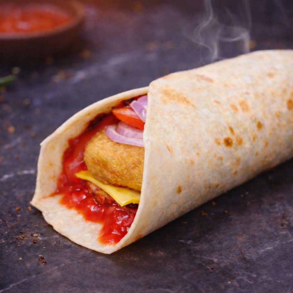 Mexican Vada Wrap with Cheese
